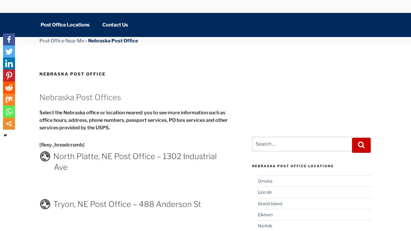 Nebraska Post Office Near Me - Hours, Passport Services, PO Boxes